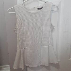 White sleeveless shirt